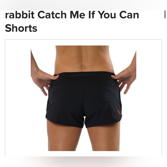 Rabbit Run “Catch Me If You Can” Pocket Training Race Shorts in Black - Picture 2 of 10
